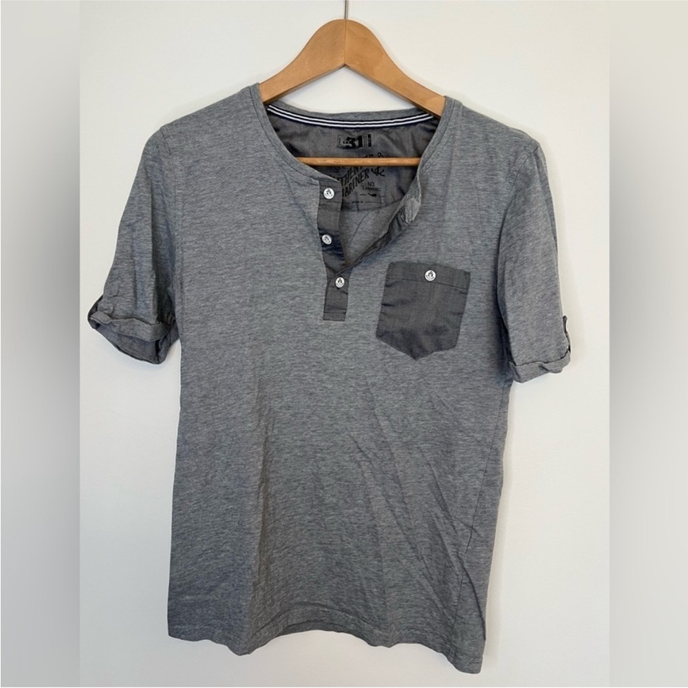 FREE with purchase Le 31 Men's Gray Shirt with Pocket Size S